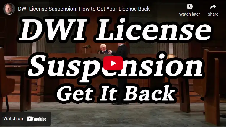 DWI License Suspension How to Get Your License Back