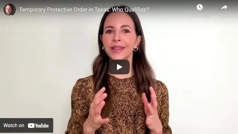Temporary Protective Order in Texas - Who Qualifies